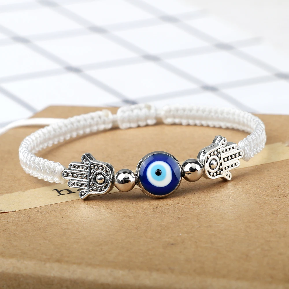 Bracelet perlé oeil de chat bleu en pierre naturelle 6 8mm opale hommes  Bracelets réglables femmes Bracelet chanceux Yoga bijoux cadeaux