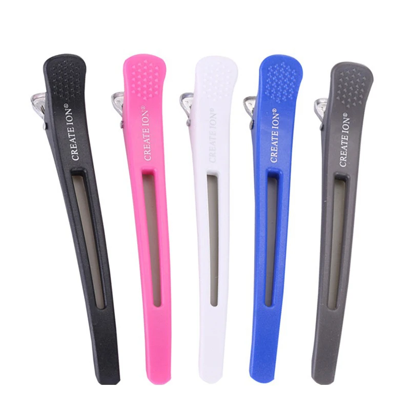 Colorful Alligator Clamps Hairdressing Clip Professional Ladies Hair Salon Clips Makeup Barber Fixed For Salon Styling 6Pcs/pack