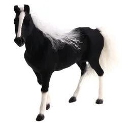 Elegant Horse Figurine Ornament - Charming Home Decoration Gift (Black)