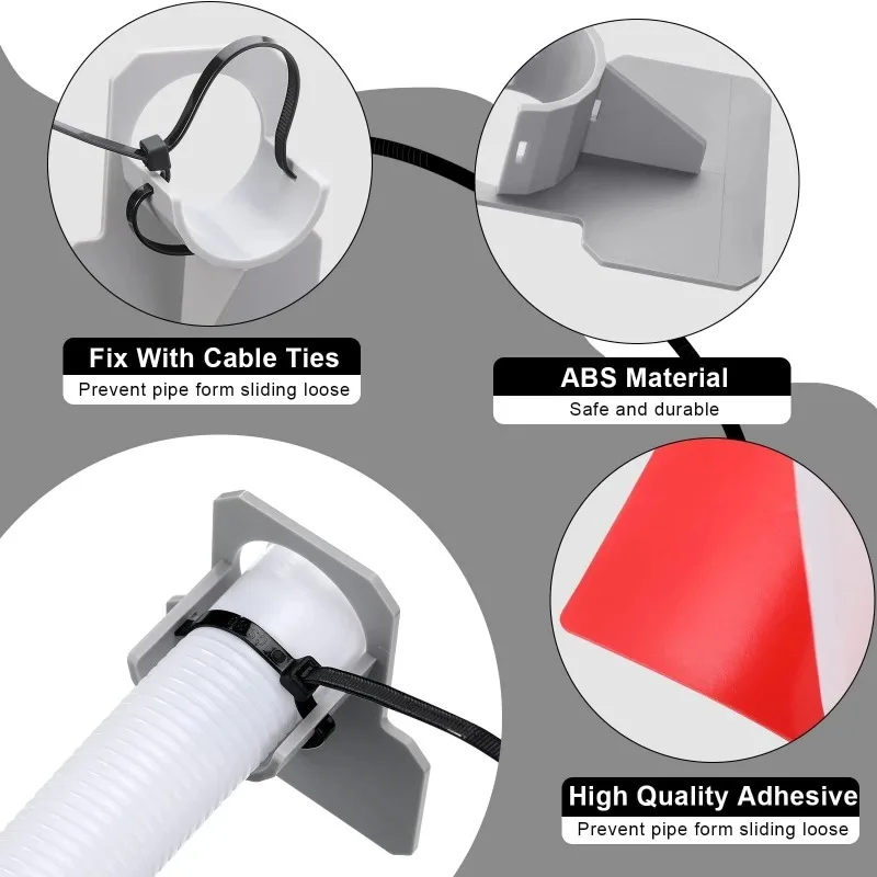 Swimming Pool Pipe Holder Mount Supports Pipes 30-38mm for Intex Bestway Ground Hose Outlet with Cable Tie Pool Accessories
