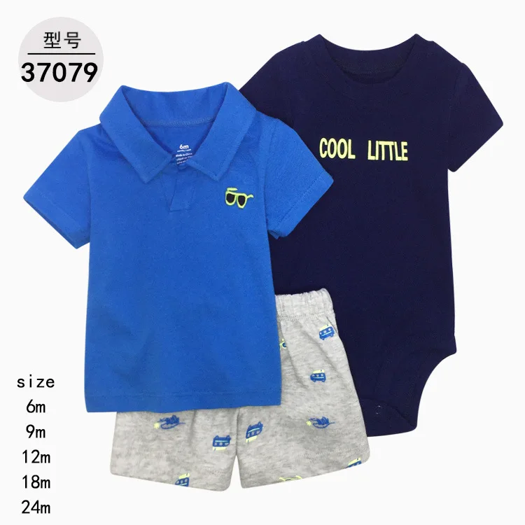 Description Picture 5 of itemBaby Boy Clothes Sets Cute Cartoon Animal Outfits Baby Bodysuits+Pants 3PCS Kids Pajama Sets Pure Cotton 0-24M Jumpsuit