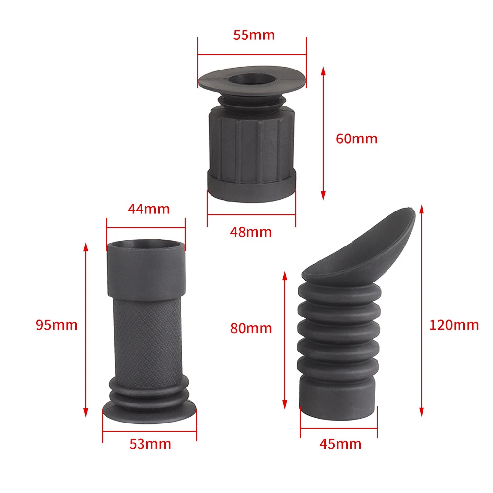 Rifle Scope Lens Cover Rifle Scope Protector 39mm Flexible Scalability Ocular Soft Rubber Cover Eye Protector Cover Airsoft Rifle Scope Telescope Hunting Gun Accessories