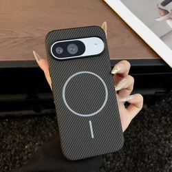 Magnetic Carbon Fiber Pattern Case with MagSafe Compatibility - Google Pixel 8 Pro (Black)
