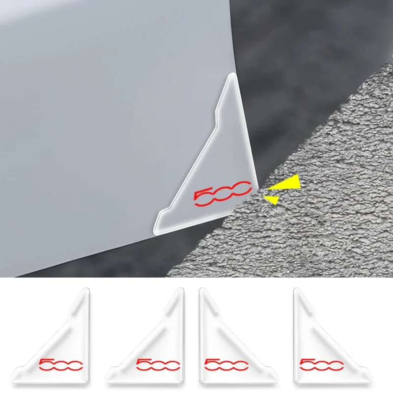 2 Pz Car Door Corner Cover Paraurti Trasparente Collisione Protezione Antigraffio Per Fiat Punto Abarth 500 124 Stilo Ducato Palio