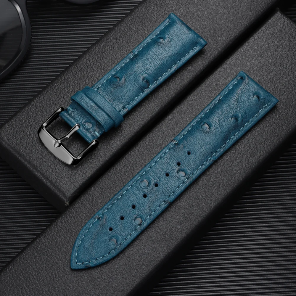 Premium Cowhide Leather Strap with Universal Butterfly Buckle