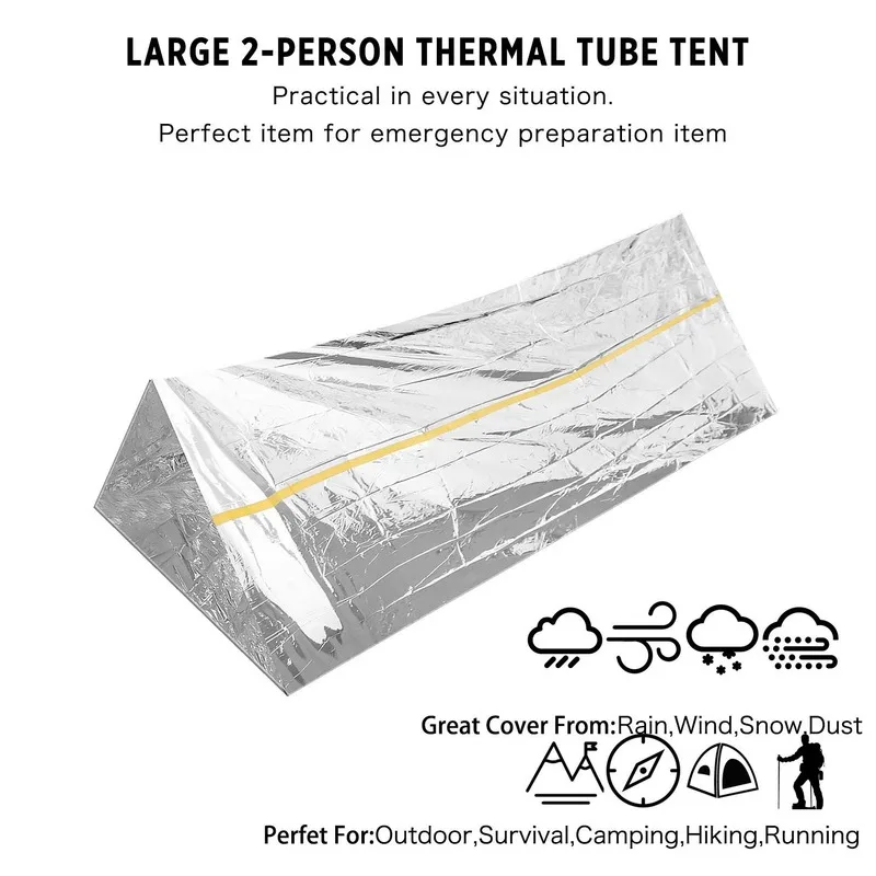 Camping Emergency Tent Survival Sleeping Bag Shelter Blanket Bivy Sack Gear | Спорт и развлечения