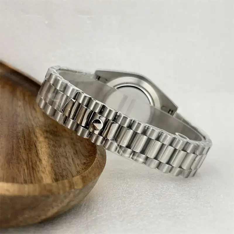 MOD nh36 36ミリ フルーテッド 36mm/39mm NH35 Case Fluted Bezel Sapphire Glass Fit DJ 28.5