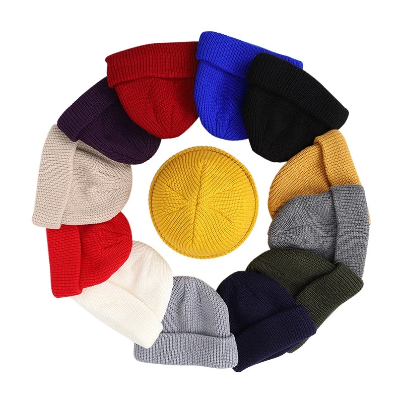

New Beanies Hats for Men Women Beanie Casual Short Thread Hip Hop Hat Adult Men Female Wool Knitted Skull Cap