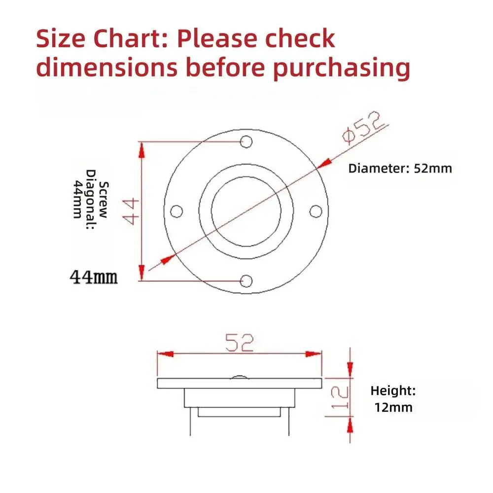 New Round Audio Speaker 4 Ohm/8 Ohm 10W-20W Tweeter Speakers 52MM Silk Membrane