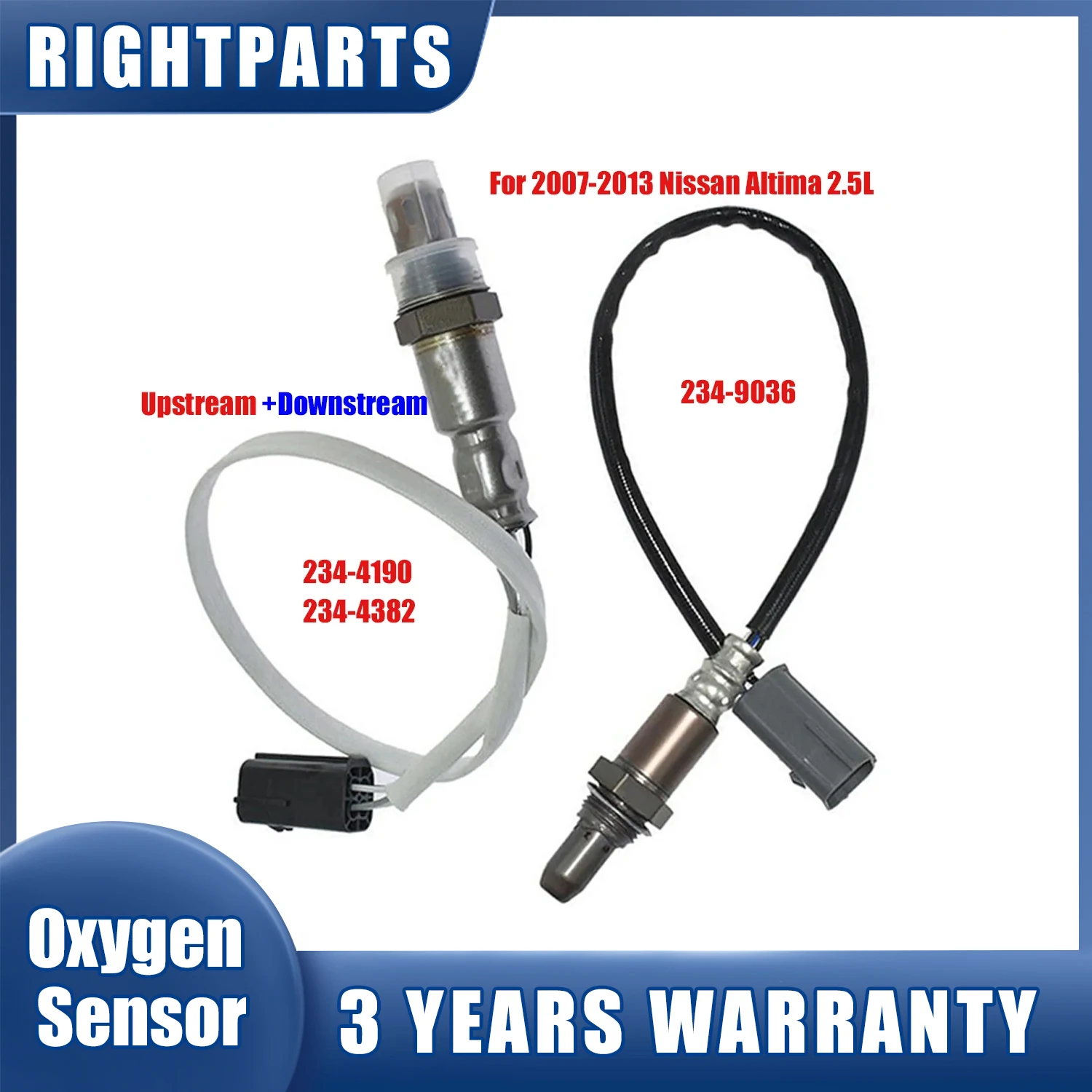Upstream&Downstream Lambda Oxygen O2 Sensor 234-4190 234-9036 For Nissan Altima Rogue 2.5L 2007 2008 2009 2010 2011 2012 2013