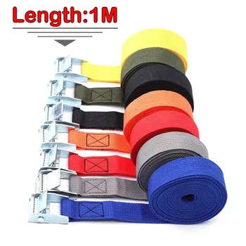 1M Lashing Strap W/ Buckle Nylon Buckle Strap Quick Release Cargo Straps With Buckle Tie-Down Belt Fixing Belt