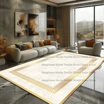 Golden Marble Luxury Area Rug 1