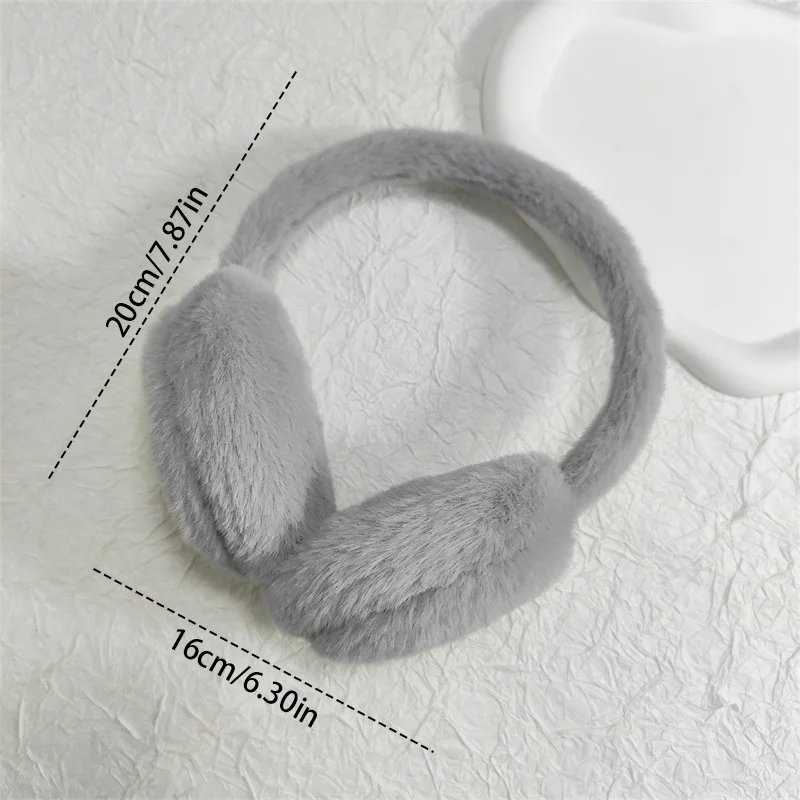 Winter new ear muffs simple versatile plush solid color ear warmer anti-cold warm protection men and women
