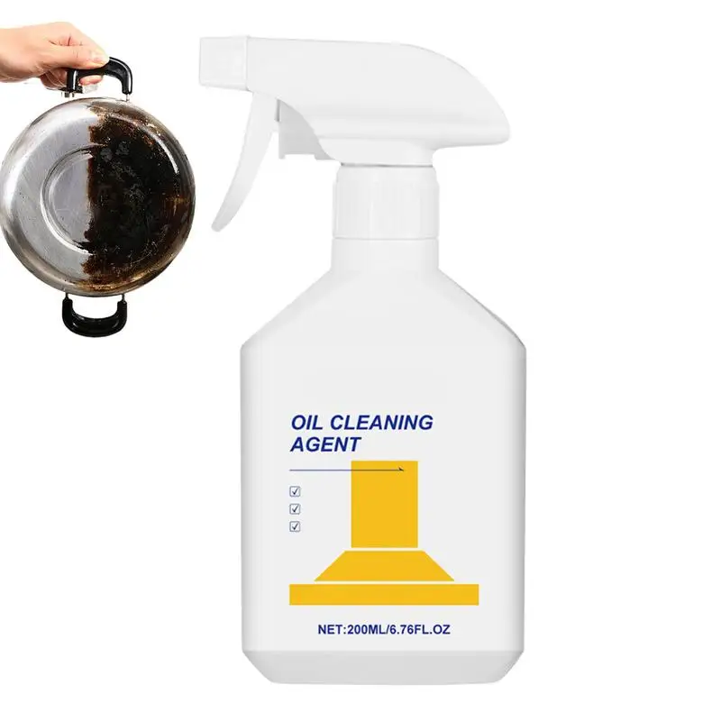 Heavy Oil Stain Cleaner Gentle Safe Kitchen Cleaner Spray Household Cleaners Efficient Oil Stain For Pots And Pans