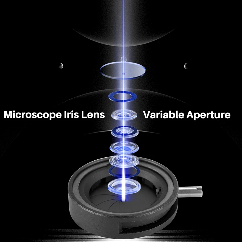 Manual Aperture Adjustable Mechanical Iris Diaphragm Iris Diaphragm For Digital Camera Microscope Iris Lens 2