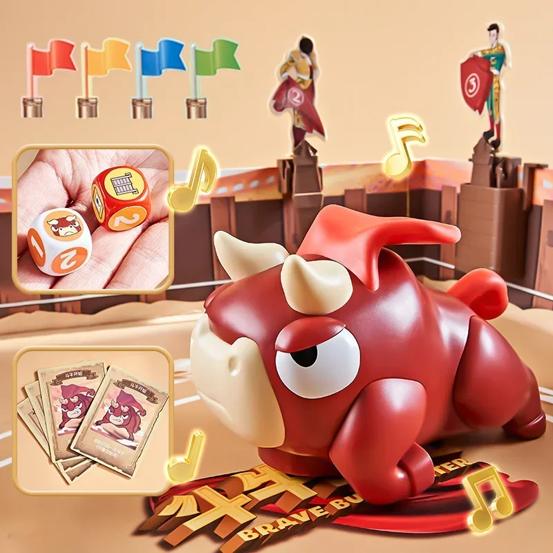 Kids Bullfighting Warrior Board Games Toy Puzzle Levels Card Board Game Family Funny Entertainment Casual Logical Party Game Toy 5