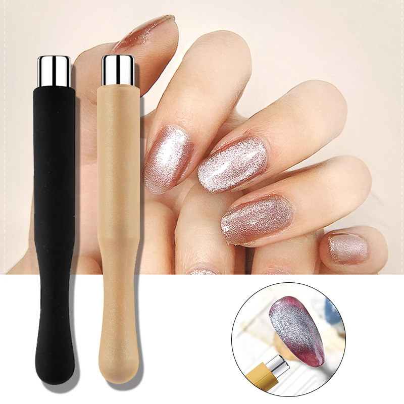 Colorful Strong Magnetic Pen Cylindrical Silicone Sleeve Cat Magnetic Stick For UV LED Nail Gel Polish Manicure Nail Supplies