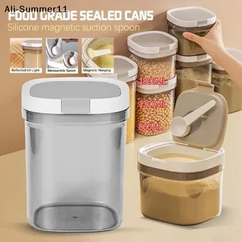 【A6L】800/1300/1800 Ml Airtight Milk Powder Container Milk Storage Container Milk Powder Storage Box Food Storage With Spoon 1