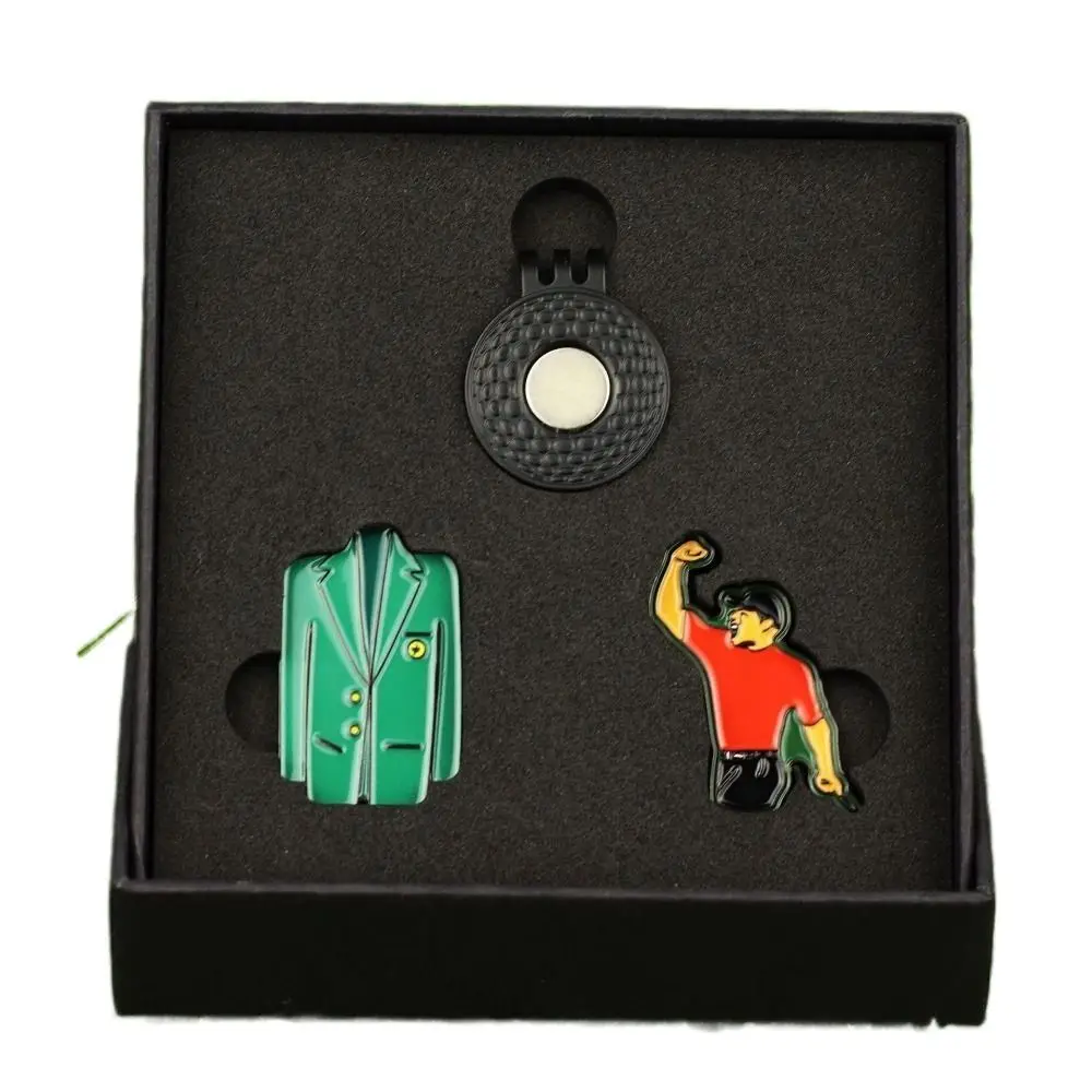 

1 Set Alloy Golf Marker Gift Set Green Jacket Multicolor Mark Golf Cap Clip Creative Good Quality Golf Hat Clip Golf Beginner