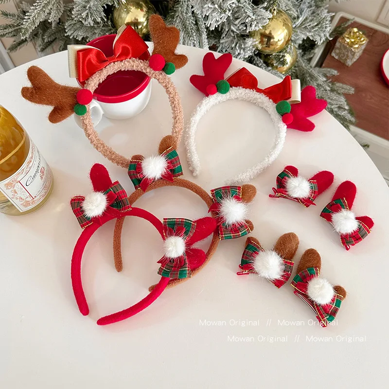 Christmas Headband with LED Lights Snowflake Xmas Tree Hair Band Christmas Decorations for Home Girls Women New Year Gifts