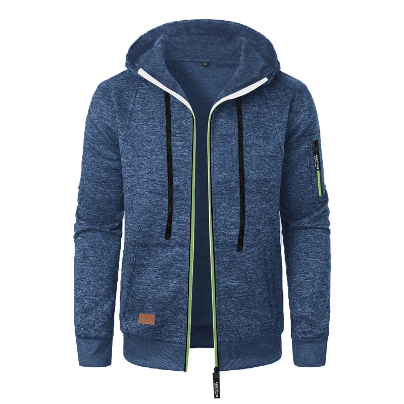 Animal Game Outdoor Men's Workout  Athletic  Hoodies Zipper Jacket Coat Solid Sweatshirts Sport Outerwear Lightweight Work Coats