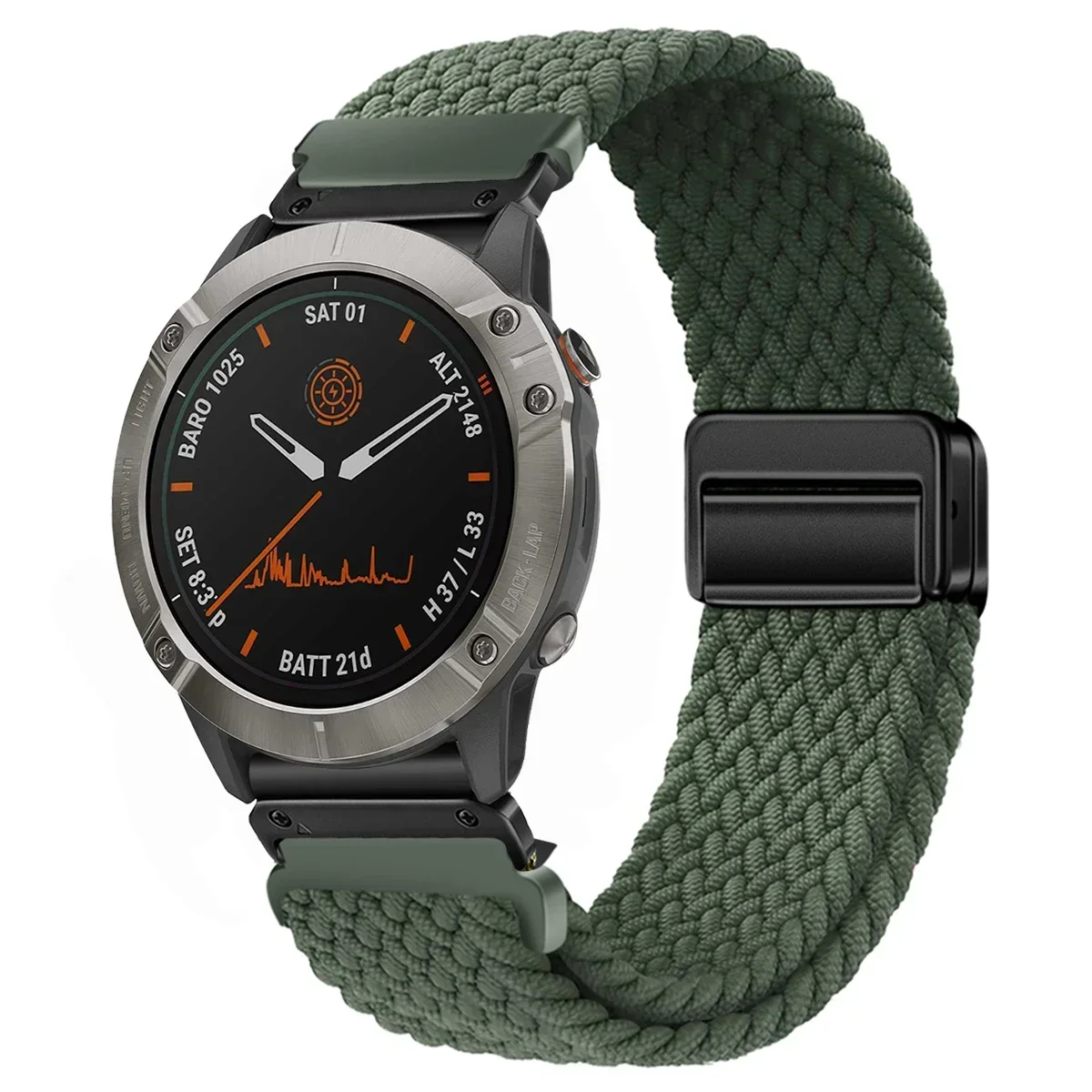 Enhanced Nylon QuickFit Smartwatch Strap - Universal 22/26mm Wristband