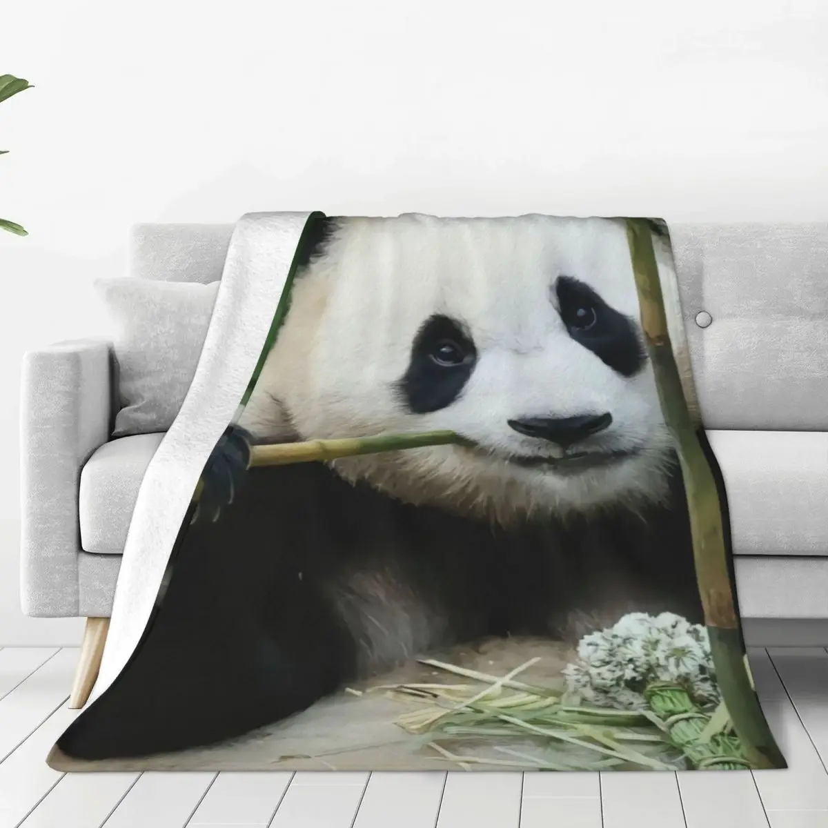 

Fu Bao Fubao одеяло с изображением панды, теплые и удобные всесезонные Пледы для долговечных путешествий, кемпинга