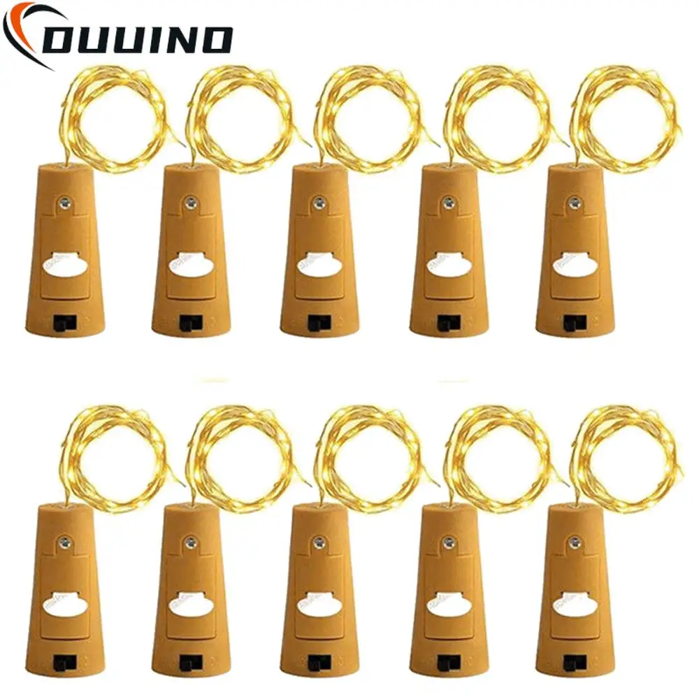 10 Pcs Cork Wine Bottle Light 2M 20Led String Light Bar Light Birthday Party Wine Bottle Stopper Light Per La Decorazione Natalizia