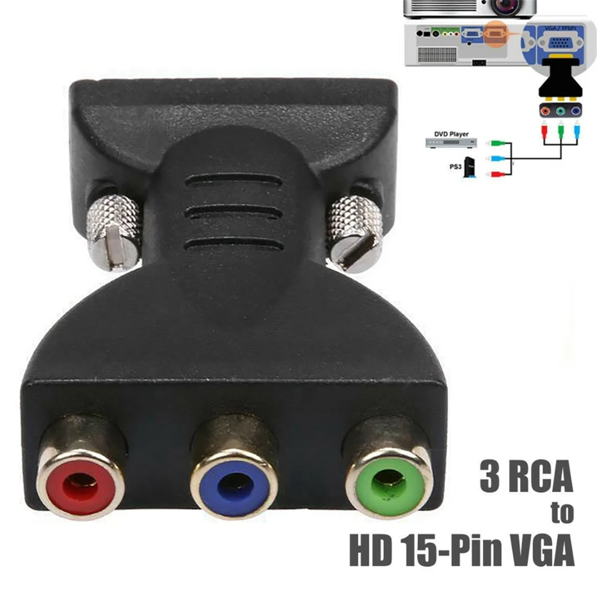 RGB -HD 15  VGA Ÿ      ȯ, 3RCA