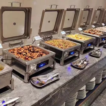 Stainless Steel Rectangular Chafing Dish – Self-Serve Buffet Food Warmer 1