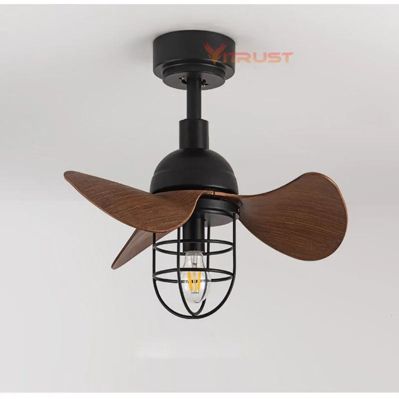 Mini Ceiling Fan Lamp Light LED Small Explosion Proof Industrial Fan 22in 42inch Bedroom Dining Room Remote 110V 220V