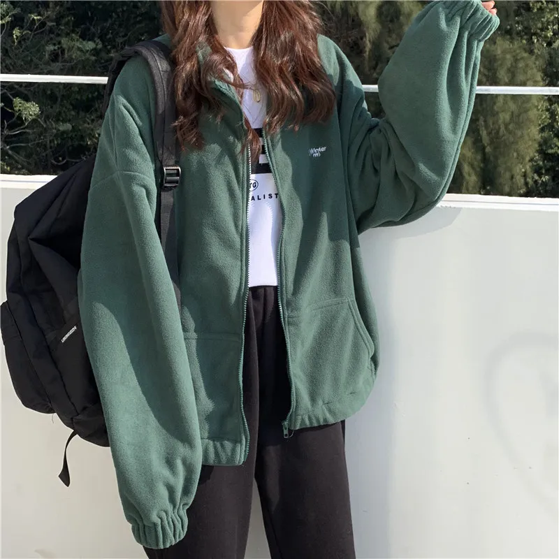 A CHOCK★ユニセックス ゆったり ジャケット jacket AK18 ブルゾン アウター オーバーサイズ ダブルネックデザイン