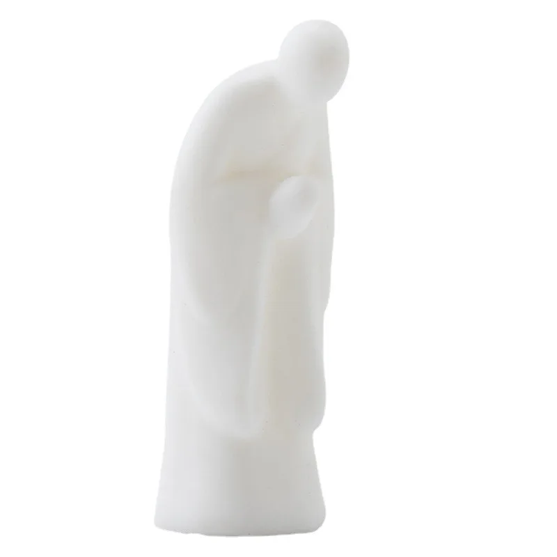 White Porcelain Mini Creative Buddha Figure Ornaments Living Room Tea Ceremony Zen Mini Accessories Landscape Decoration 1pc