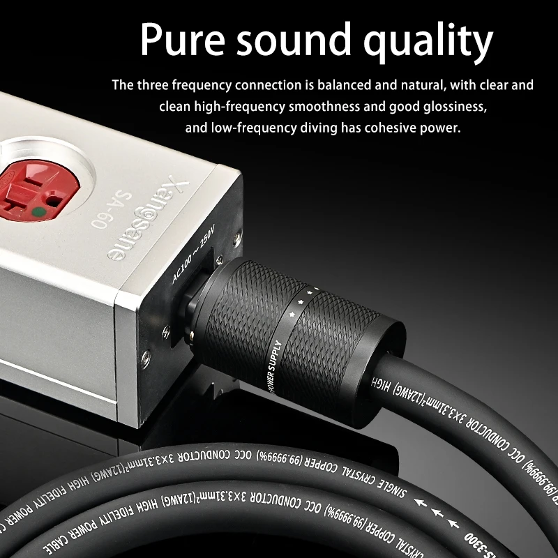 Xangsane refrigeration 6N HiFi OCC power cable amplifier front and