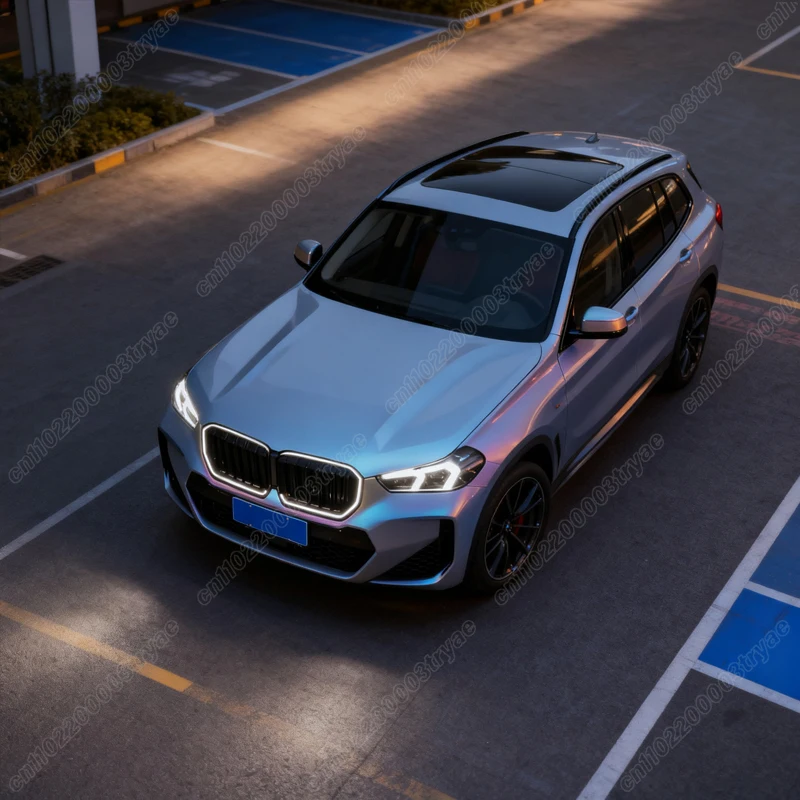 BMW X1 U11 U12 2023 2024 2025 자동차 전면 범퍼 이중 라인 조명 라디에이터 그릴 레이싱 워터 탱크 쉴드 바디 키트