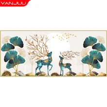 5D Diamond Painting Full Drill Gold deer Mosaic Home DecorDiamond Embroidery Kits Rhinestones Painting