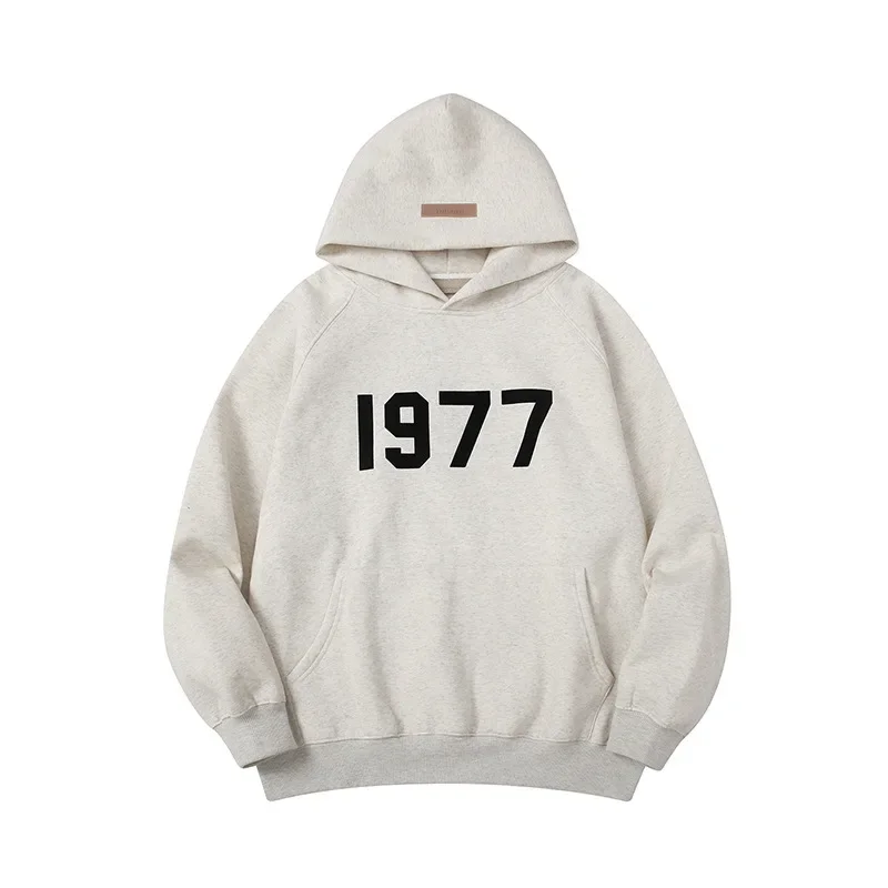 

ESSENTIALS Hoodies y2k men's and women's 1977 plush oversized sportswear hip-hop high street casual best quality real shot