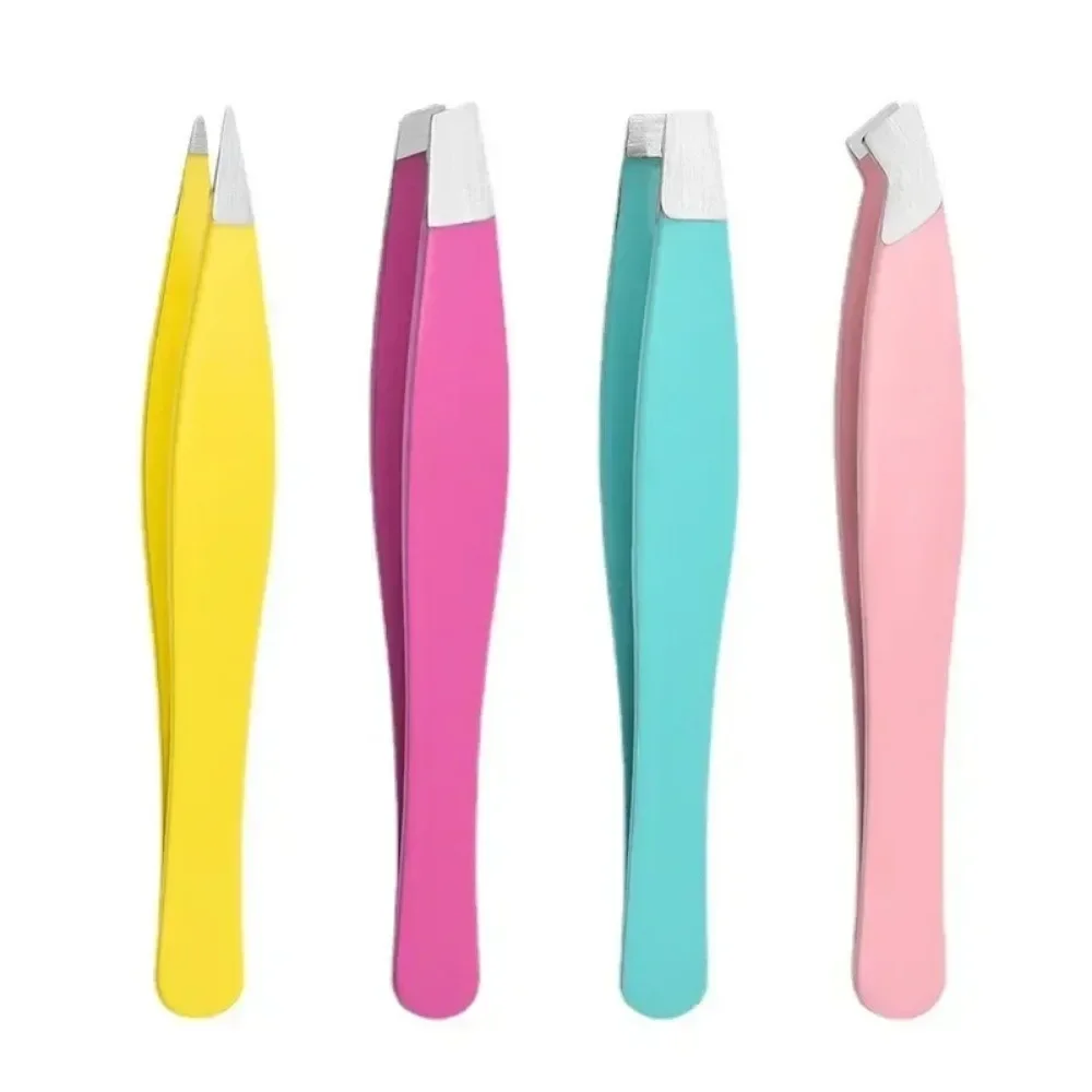1 Pc Colorful Eyebrow Tweezer Stainless Steel Hair Removal Clip for Eyelash Extension Tweezer Professional Makeup Beauty Tools