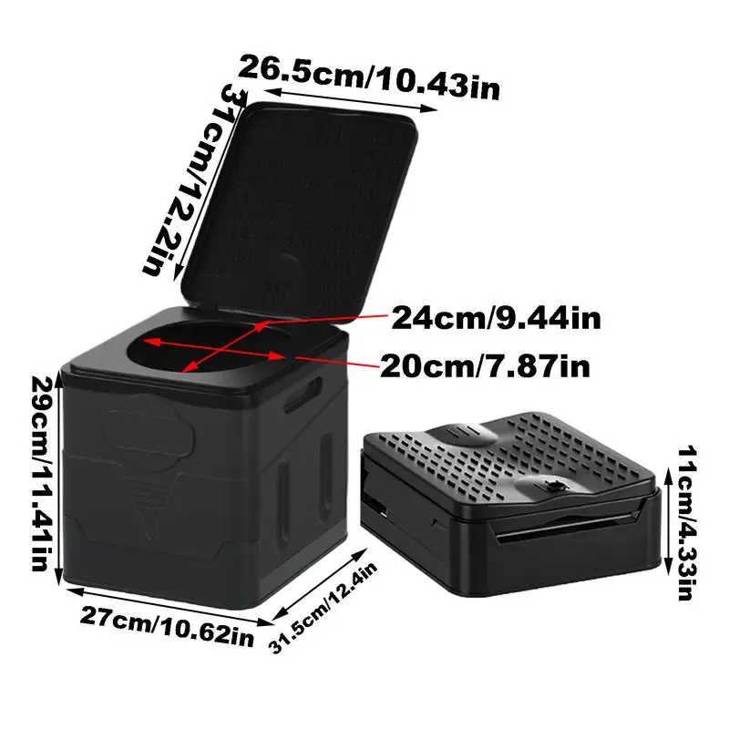 Adult 20L Leakproof Portable Potty With Lid 6