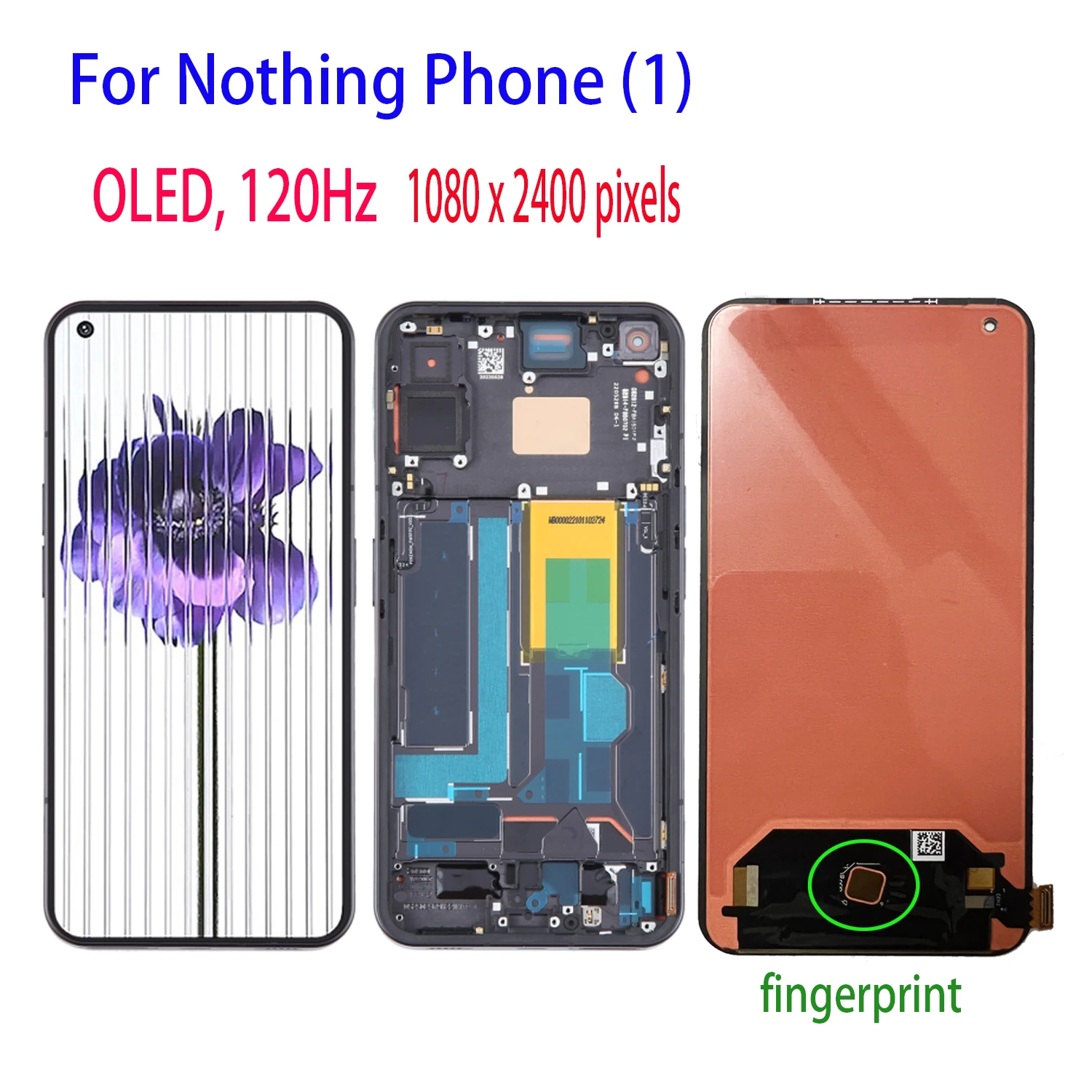 

OLED 120HZ For Nothing Phone 1 2 A063 A065 LCD Display Touch Screen Digitizer Assembly