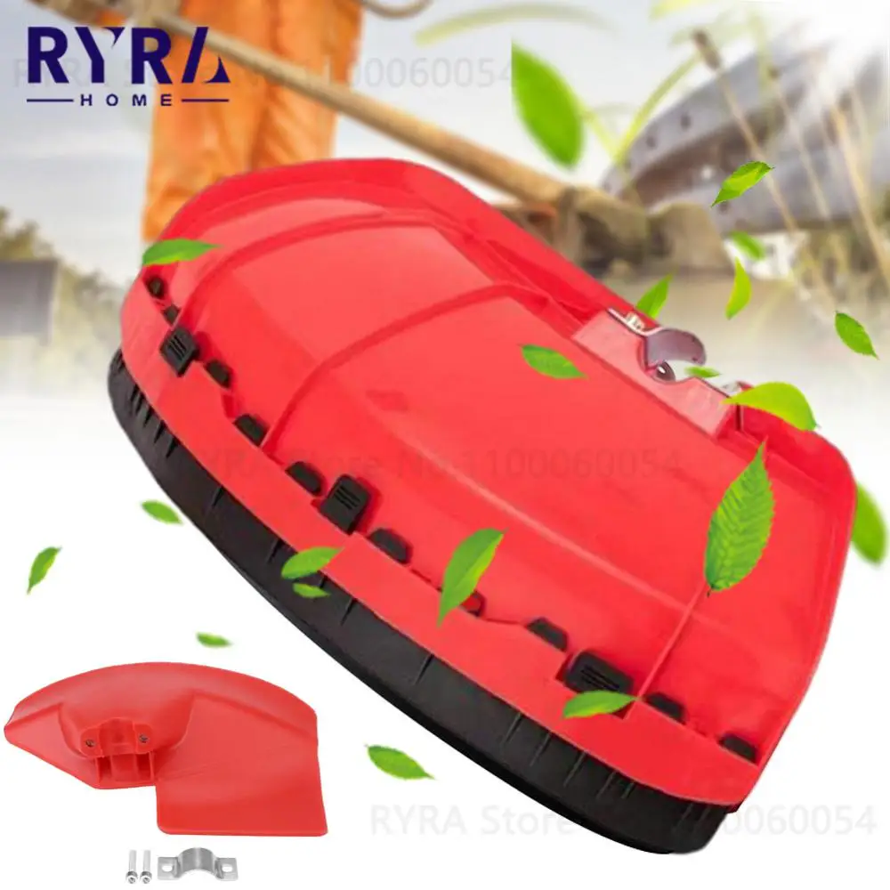UniversalPlasticBrushCutterGuardBaffleGrassTrimmerShieldFerramentasdeJardimVermelho