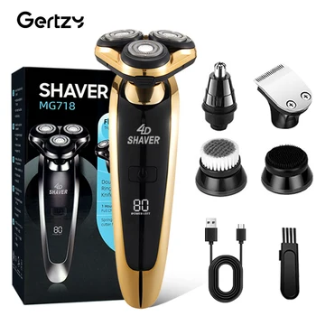 Rasoio elettrico da uomo 5 in 1, rasoio rotante ricaricabile, regalo per la festa del papà per papà, uomo, marito, fidanzato 1