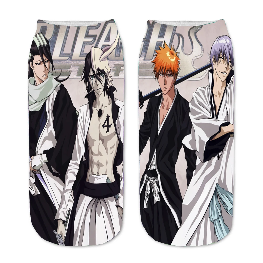 Носки с рисунком аниме отбеливатель 3D Kurosaki ichigo Мультяшные Прямые мужские женские