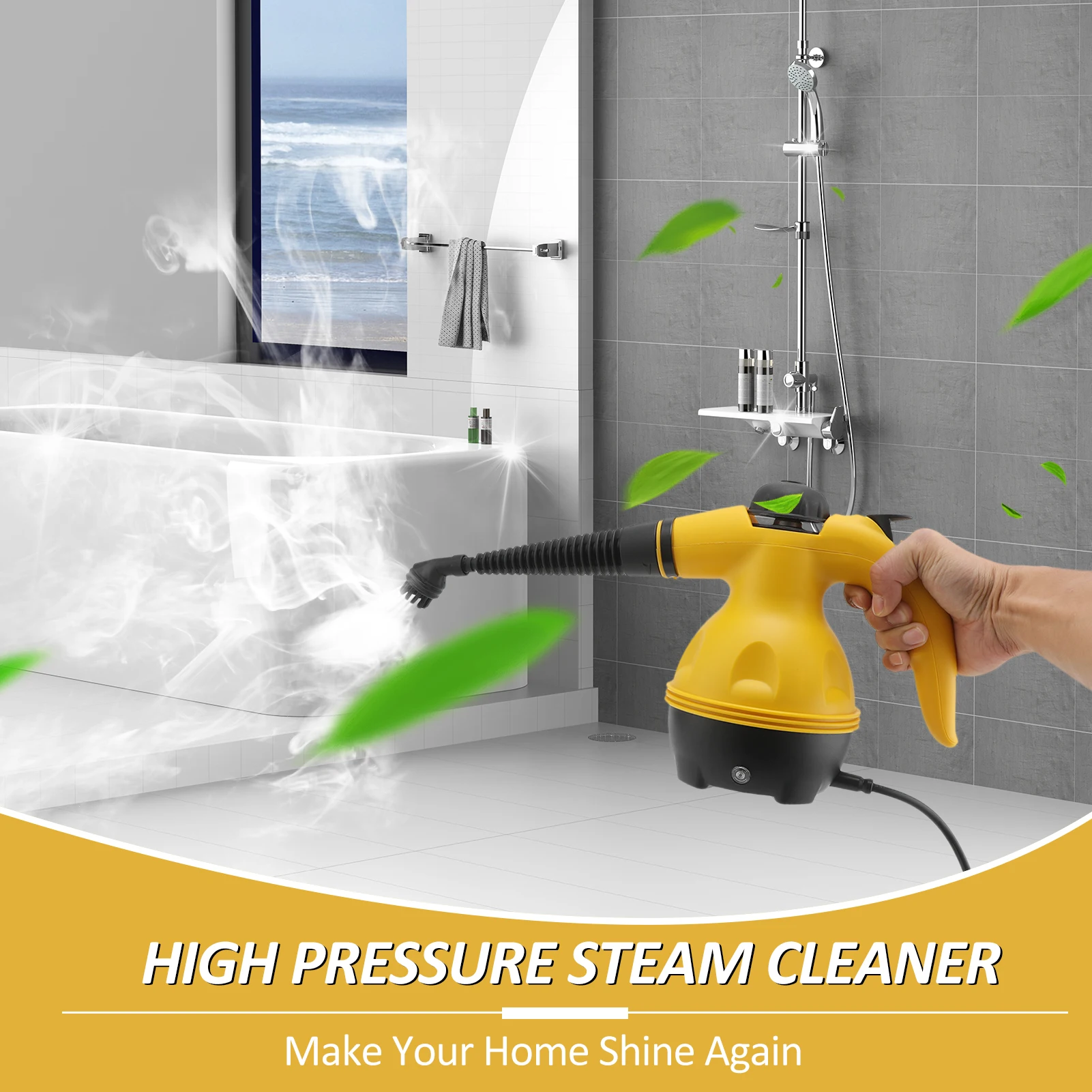 thumbnail image 2 of LABIGO 13-in-1 Handheld Steam Cleaner - 230°F Multi-Surface Cleaner For Grout, Tile & Kitchen 2 of 13