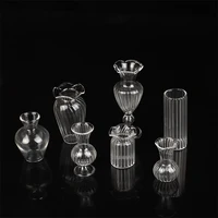 Cute Mini Glass Vase Plant Hydroponic Terrarium Art Plant Hydroponic Table Vase Clear Glass Crafts DIY Aromatherapy Bottle 1