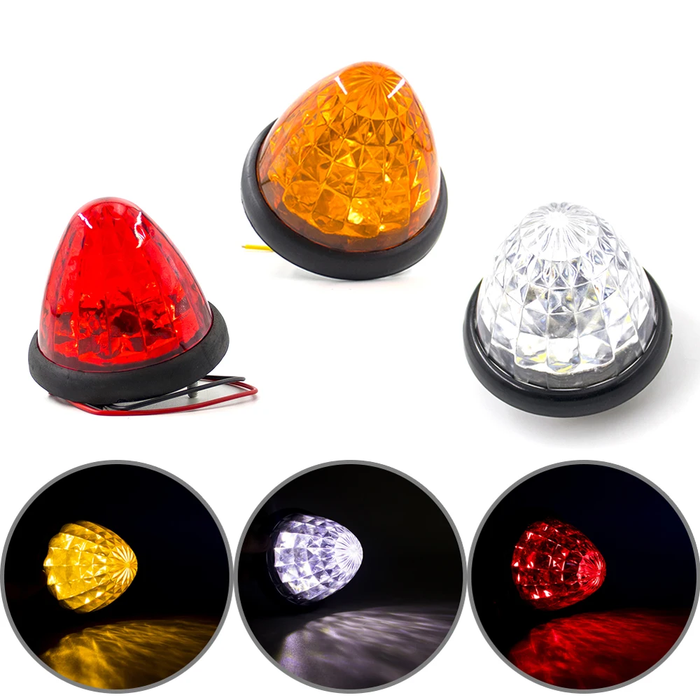 12V24V16LEDClearanceSideMarkeTurnSignalLightWarningRearTail