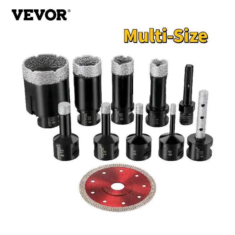 Vevor Diamond Hole Saw Drill Bit & Saw Blade M14 Universal Thread W