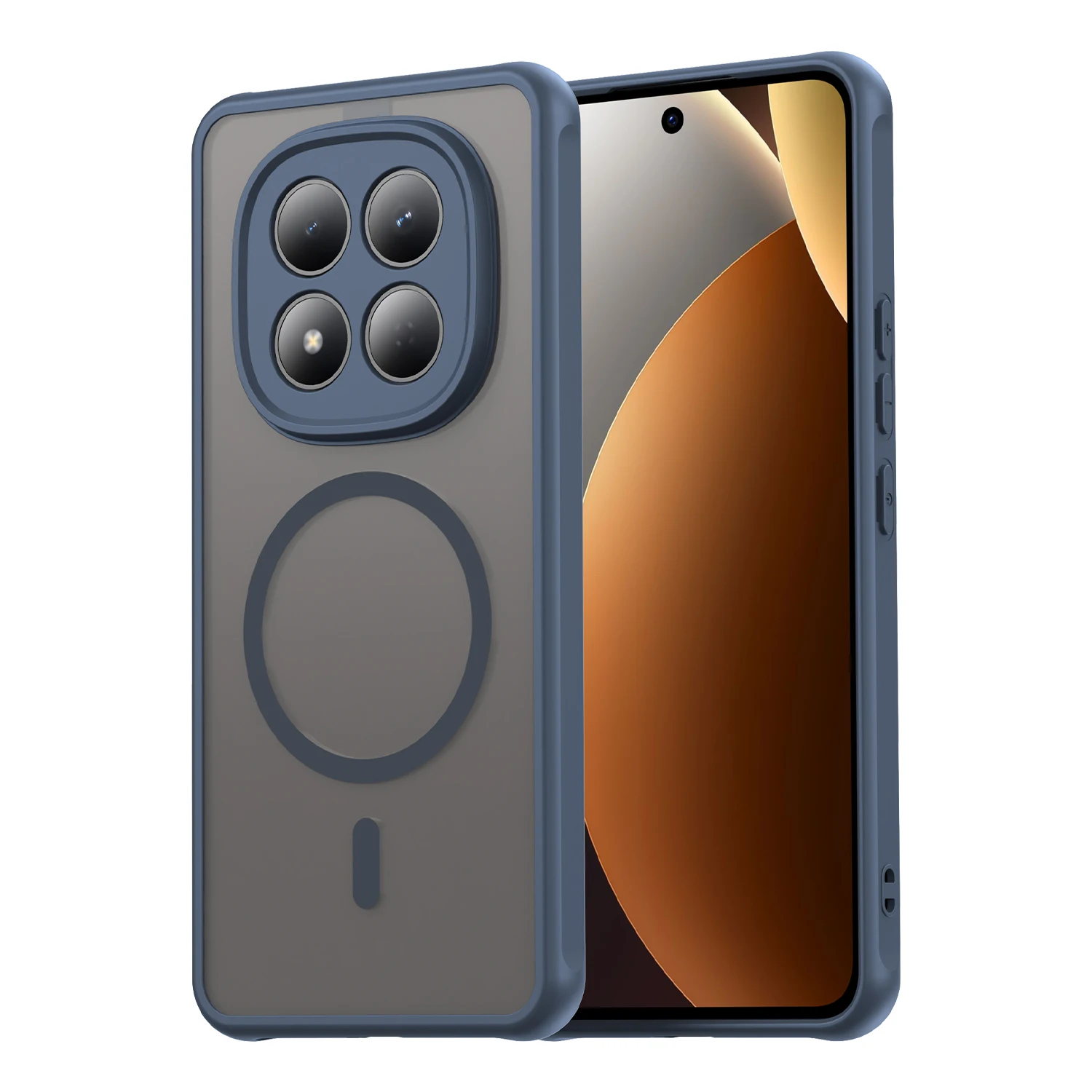 Frosted Shield Shockproof Case with Magnetic Wireless Charging Capability