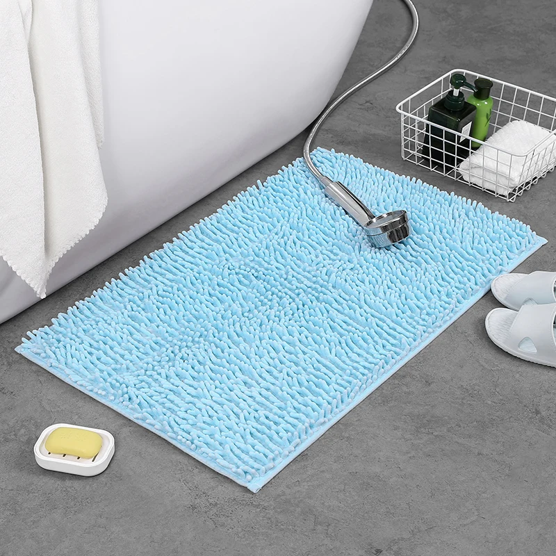 1pc 40*60cm Blue Soft and Absorbent Chenille Bath Rug – Non-Slip and Quick Dry Shower Carpet for Home Bathroom -Machine Washable BEST SELLERS 1pc 40*60cm Blue Soft and Absorbent Chenille Bath Rug – Non-Slip and Quick Dry Shower Carpet for Home Bathroom -Machine Washable BEST SELLERS