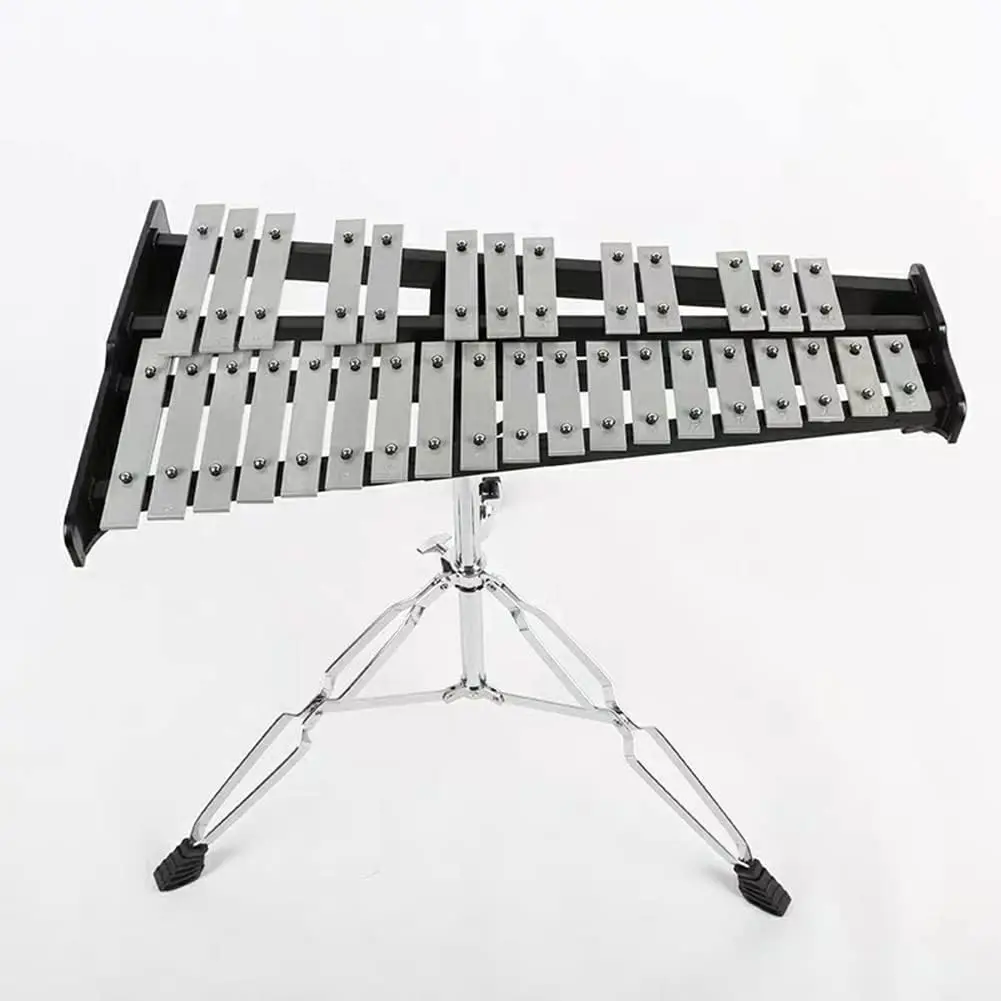 

32 Notes Glockenspiel Boutique Kit Xylophone Percussion Instrument Set with Adjustable Stand Mallets and Carrying Bag